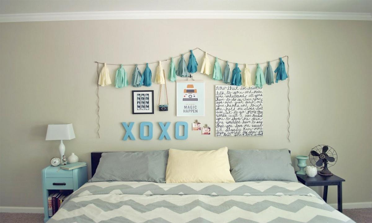 cách trang trí phòng ngủ đơn giản bằng đồ handmade
